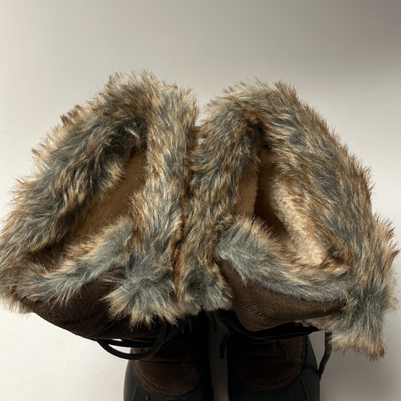 Northside brown suede boots with faux fur - Picture 3 of 8